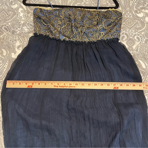 Anthropologie Ocan Fade Maxi Dress By Moulinette Sours Sz 6 Petite Blue - Picture 13 of 14